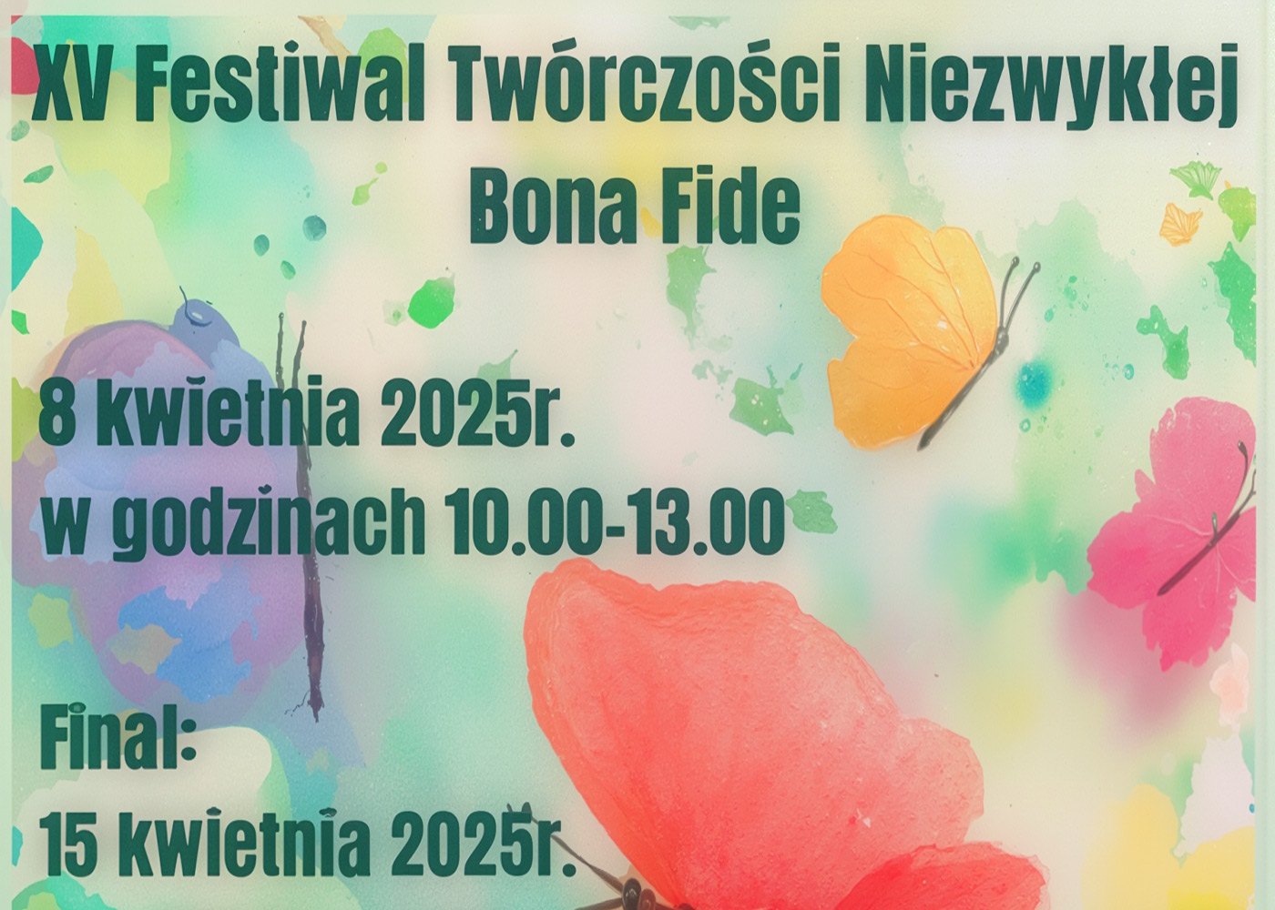 Plakat ilustrujący informację o XV edycji Festiwalu.
